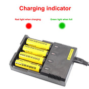 Universal Lithium Battery Charger for 26650 / 22650 / 18650 / 17670 / 18490 / 17500 / 17335 / 16340 / 14500 / 10440 (100V - 240V)(Black) Eurekaonline