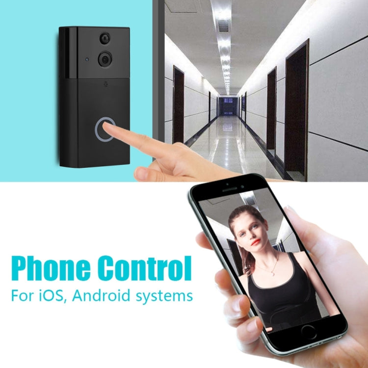 VESAFE HD 720P Security Camera Smart WiFi Video Doorbell Intercom, Support TF Card & Infrared Night Vision & Motion Detection App for IOS and Android(Black) Eurekaonline