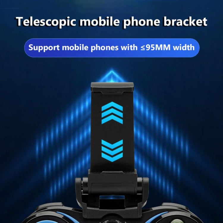 VR SHINECON S9 For Android/iOS Phones Wireless Bluetooth Direct Play Game Handle With Holder(Blue Black) Eurekaonline