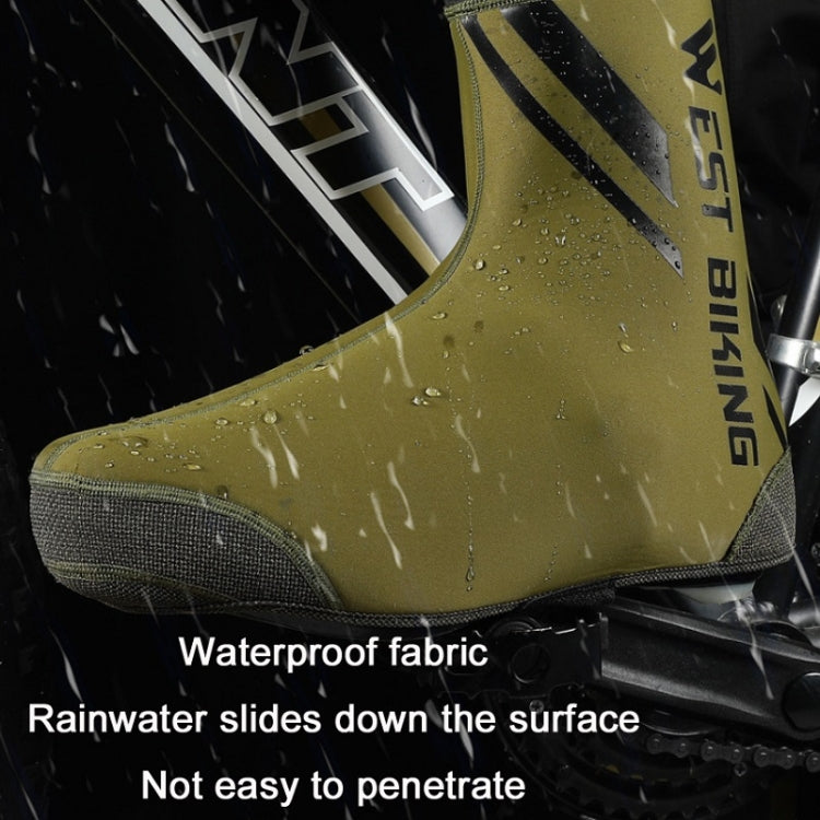 WEST BIKING YP0215049 Cycling Windproof And Warm Shoe Cover, Size: M(ArmyGreen) Eurekaonline