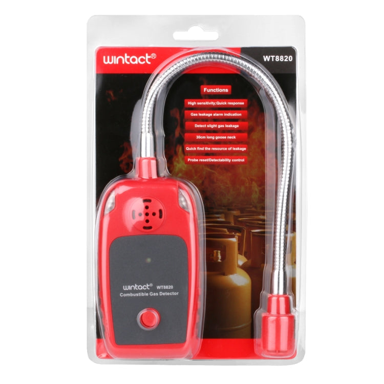 WINTACT WT8820 Combustible Gas Alarm Detector For Home Slight Gas Leakage Flammable Natural Gas Leak Detector Monitor Gas Analyzer Eurekaonline