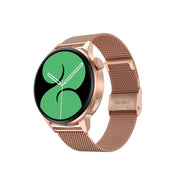 Wearkey DT4+ 1.36 Inch HD Screen Smart Call watch with NFC Function, Color: Gold Steel Eurekaonline