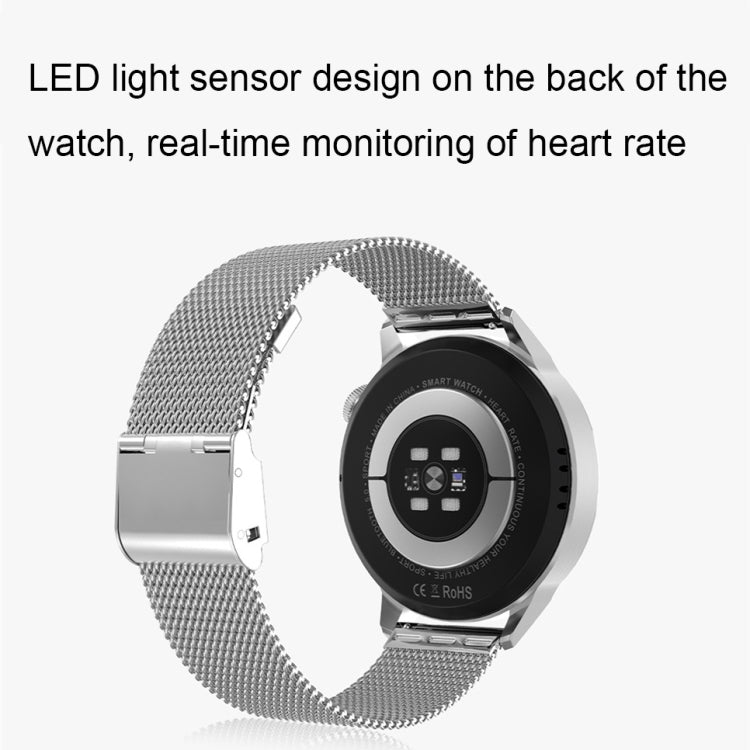 Wearkey DT4+ 1.36 Inch HD Screen Smart Call watch with NFC Function, Color: Gold Steel Eurekaonline