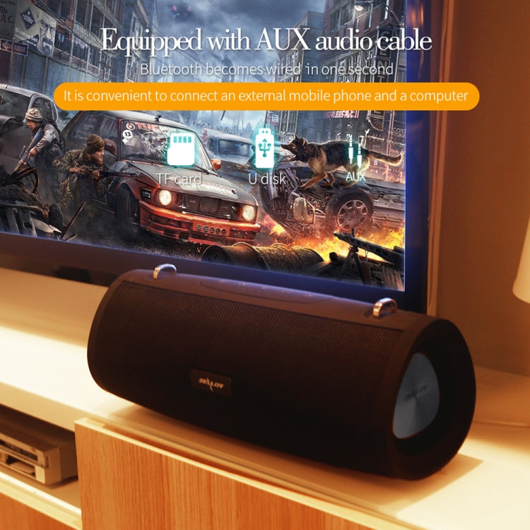 ZEALOT S39 Portable Subwoofer Wireless Bluetooth Speaker with Built-in Mic, Support Hands-Free Call & TF Card & AUX (Black) Eurekaonline