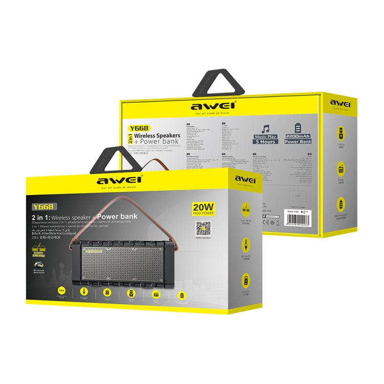 awei Y668 20W TWS Outdoor Bluetooth Speaker Eurekaonline