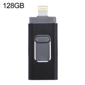 easyflash RQW-01B 3 in 1 USB 2.0 & 8 Pin & Micro USB 128GB Flash Drive(Black) Eurekaonline