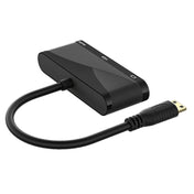 h114 3 in 1 Mini HDMI to HDMI + VGA + 3.5 Audio Converter Cable(Black) Eurekaonline