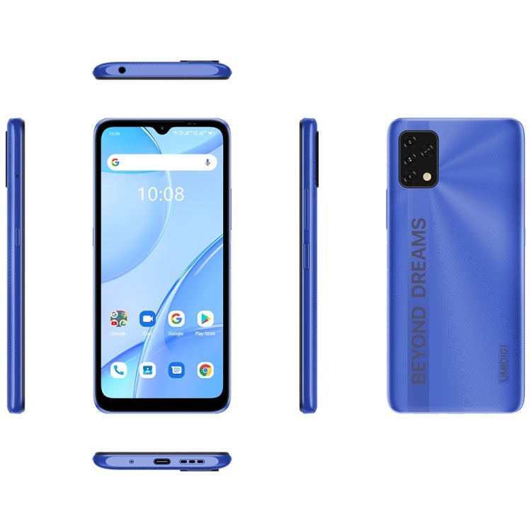 [HK Warehouse] UMIDIGI Power 5S, 4GB+32GB, Triple Back Cameras, 6150mAh Battery, Face Identification, 6.53 inch Android 11 UMS312 T310 Quad Core up to 2.0GHz, Network: 4G, OTG, Dual SIM(Sapphire Blue) - Eurekaonline