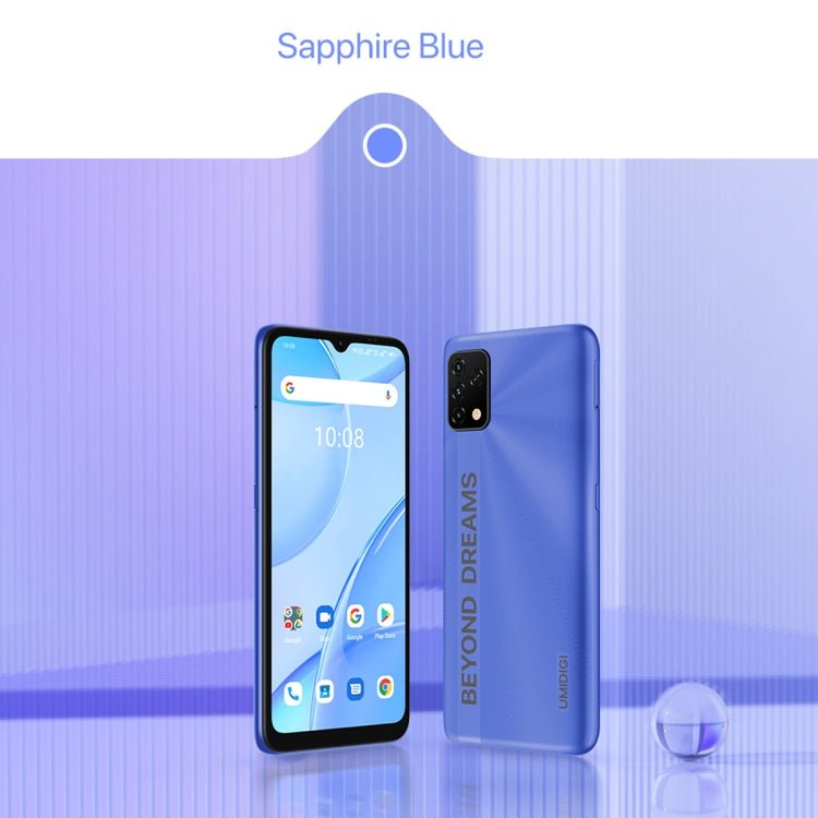 [HK Warehouse] UMIDIGI Power 5S, 4GB+32GB, Triple Back Cameras, 6150mAh Battery, Face Identification, 6.53 inch Android 11 UMS312 T310 Quad Core up to 2.0GHz, Network: 4G, OTG, Dual SIM(Sapphire Blue) - Eurekaonline