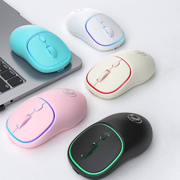 iMICE W-618 Rechargeable 4 Buttons 1600 DPI 2.4GHz Bluetooth Silent Wireless Mouse for Computer PC Laptop (Pink) Eurekaonline