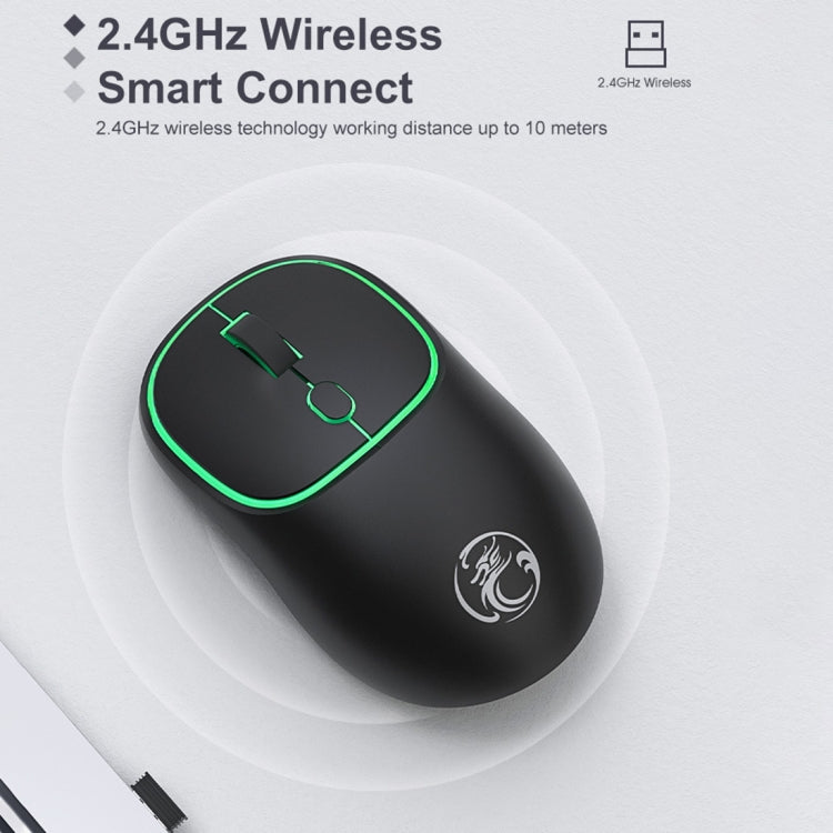 iMICE W-618 Rechargeable 4 Buttons 1600 DPI 2.4GHz Bluetooth Silent Wireless Mouse for Computer PC Laptop (Pink) Eurekaonline