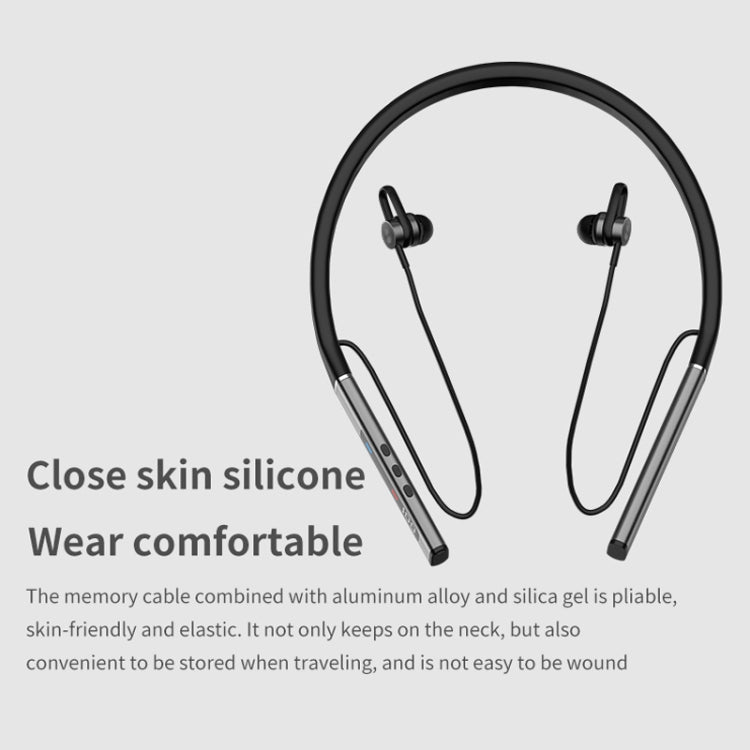 k18 Wireless Bluetooth Neck-mounted Magnetic Noise Cancelling Earphone with Digital Display Function(Blue) Eurekaonline