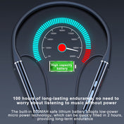 k18 Wireless Bluetooth Neck-mounted Magnetic Noise Cancelling Earphone with Digital Display Function(Blue) Eurekaonline