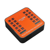 WLX-840 200W 40 Ports USB Digital Display Smart Charging Station AC100-240V, AU Plug (Black+Orange) - Eurekaonline