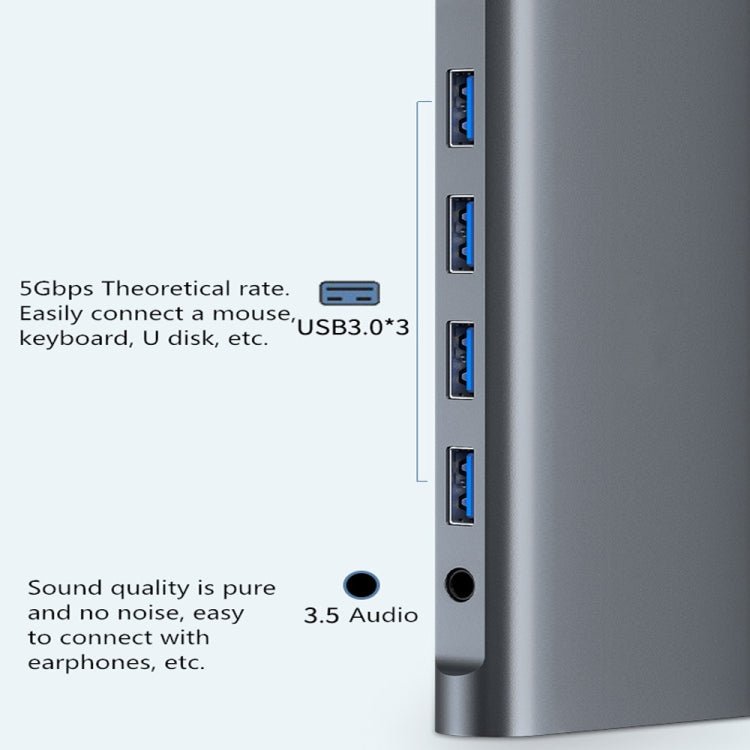 WS-04 12-in-1 Type-C Notebook Multi-function Docking Station - Eurekaonline