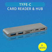 WS-15 6 in 1 Type-C to HDMI + USB 3.0 x 2 + SD + TF + PD HUB Converter - Eurekaonline