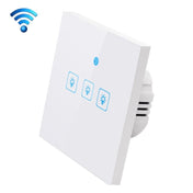WS-EU-03 EWeLink APP & Touch Control 2A 3 Gangs Tempered Glass Panel Smart Wall Switch, AC 90V-250V, EU Plug - Eurekaonline