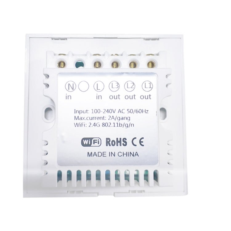 WS-UK-01 EWeLink APP & Touch Control 2A 1 Gang Tempered Glass Panel Smart Wall Switch, AC 90V-250V, UK Plug - Eurekaonline