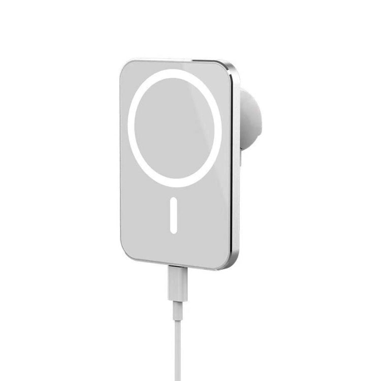 X16 Magsafe Car Air Outlet Vent Mount Clamp Holder 15W Fast Charging Qi Magnetic Wireless Charger(White) - Eurekaonline