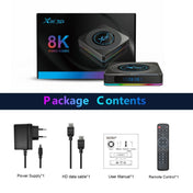 X96 X4 8K Smart TV BOX Android 11.0 Media Player with Remote Control, Amlogic S905X4 Quad Core ARM Cortex A55, RAM: 4GB, ROM: 64GB, Support 1000M, Dual Band WiFi, Bluetooth, US Plug - Eurekaonline