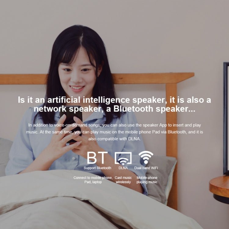 Xiaomi AI Speaker Support Dual-band WiFi & Bluetooth 4.1 & A2DP Music Playback - Eurekaonline