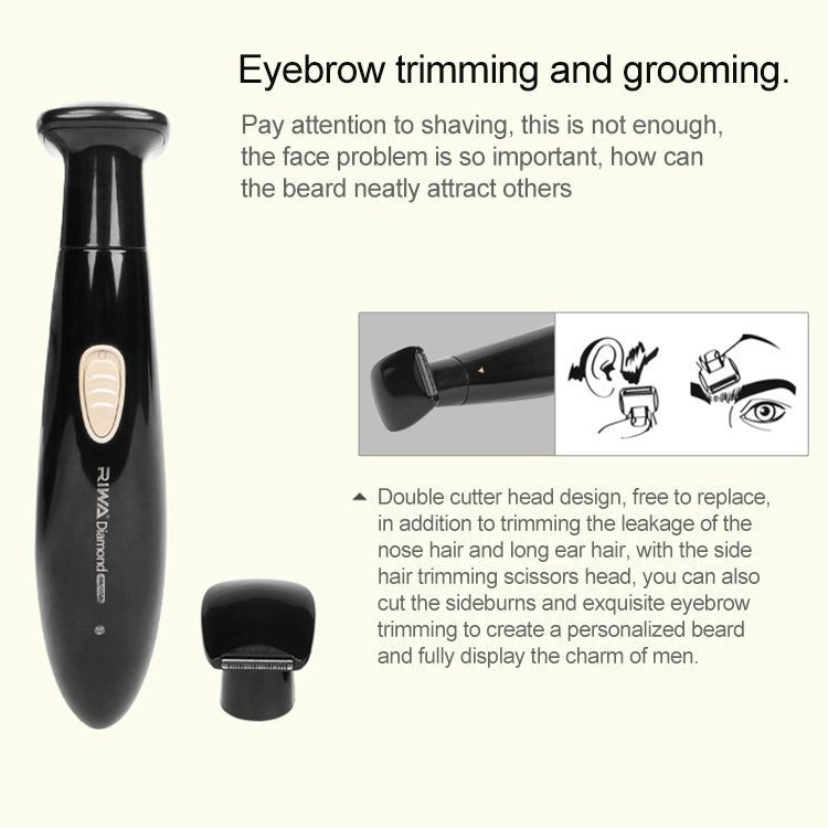 Xiaomi Youpin Riwa RA-555B Waterproof Rechargeable Eyebrow Trimming and Nose Hair Trimmer for Men - Eurekaonline