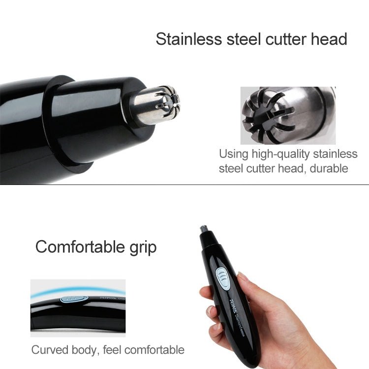 Xiaomi Youpin Riwa RA-555B Waterproof Rechargeable Eyebrow Trimming and Nose Hair Trimmer for Men - Eurekaonline