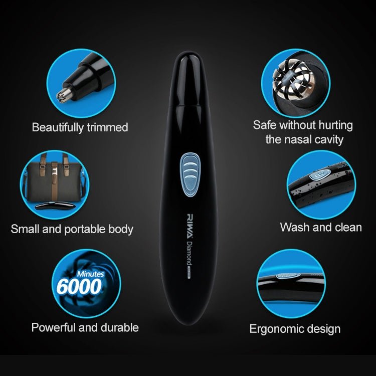 Xiaomi Youpin Riwa RA-555B Waterproof Rechargeable Eyebrow Trimming and Nose Hair Trimmer for Men - Eurekaonline
