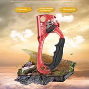 XINDA TP-8606 Outdoor Rock Climbing Aerial Work Anti-fall Handheld Rope Gripper for 8-12mm Diameter Rope left(Orange) - Eurekaonline