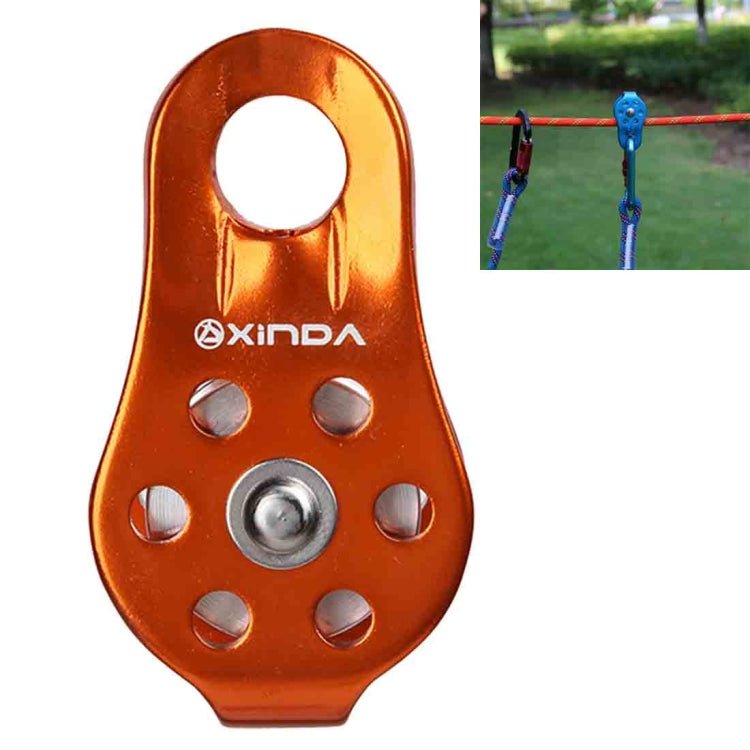 XINDA XD-8610 Single Fixed Pulley Mountaineering Rope Climbing Rappelling Survival Equipment(Orange) - Eurekaonline
