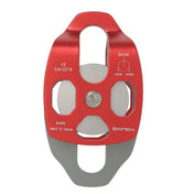 XINDA XD-8613 Outdoor Rock Climbing Jungle Rope Overhead Crossing Side Plate Double Pulley(Red) - Eurekaonline