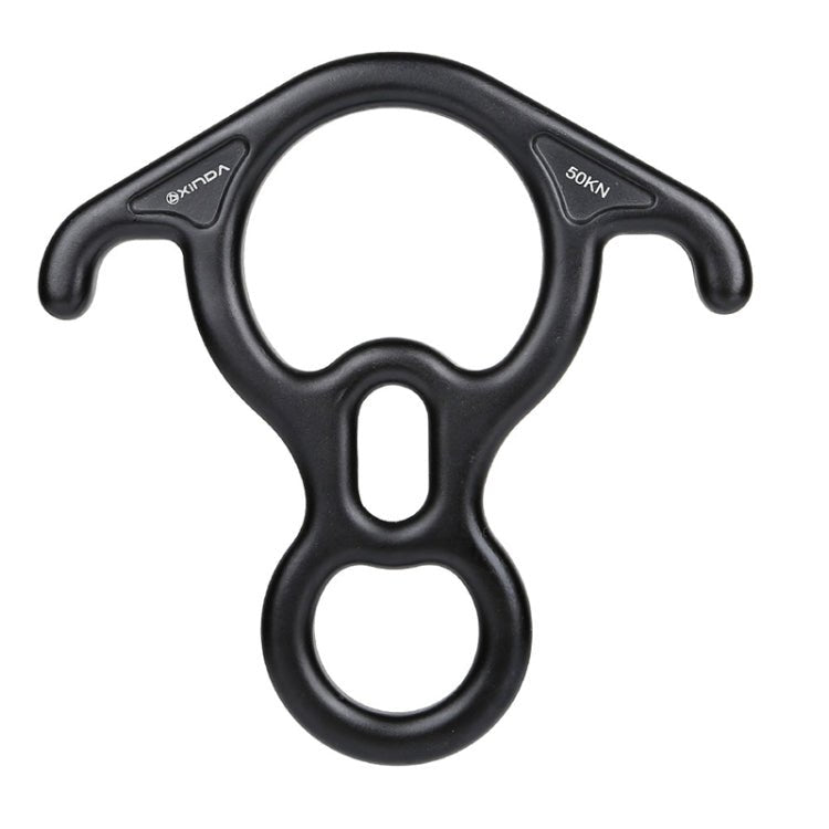 XINDA XD8602 Climbing Rescue Figure 8 Descender with Bent-ear Rappelling Gear Belay Device(Black) - Eurekaonline
