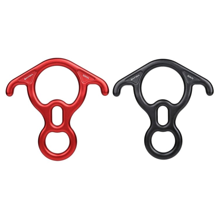 XINDA XD8602 Climbing Rescue Figure 8 Descender with Bent-ear Rappelling Gear Belay Device(Black) - Eurekaonline