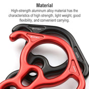 XINDA XD8602 Climbing Rescue Figure 8 Descender with Bent-ear Rappelling Gear Belay Device(Black) - Eurekaonline