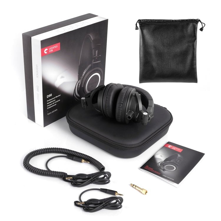 Yanmai D98 Professional Recording Monitor Headphone (Black) - Eurekaonline