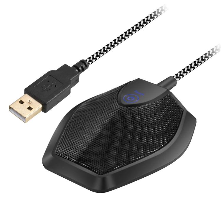 Yanmai G11 Meeting USB Computer Desktop Microphone Omnidirectional Condenser Mic Microphone, Compatible with PC / Mac for Live Broadcast, Show, KTV, etc.(Black) - Eurekaonline
