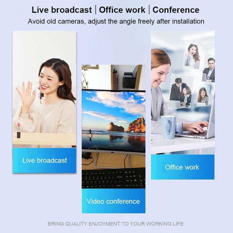 YANS YS-H23UT USB HD 1080P 3X Zoom Video Conference Camera for Large Screen, Support IR Remote Control(Grey) - Eurekaonline