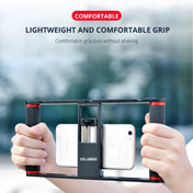 YELANGU PC05 YLG0909B Vlogging Live Broadcast Smartphone Metal Cage Video Rig Filmmaking Recording Handle Stabilizer Bracket for iPhone, Galaxy, Huawei, Xiaomi, HTC, LG, Google, and Other Smartphones(Black) - Eurekaonline