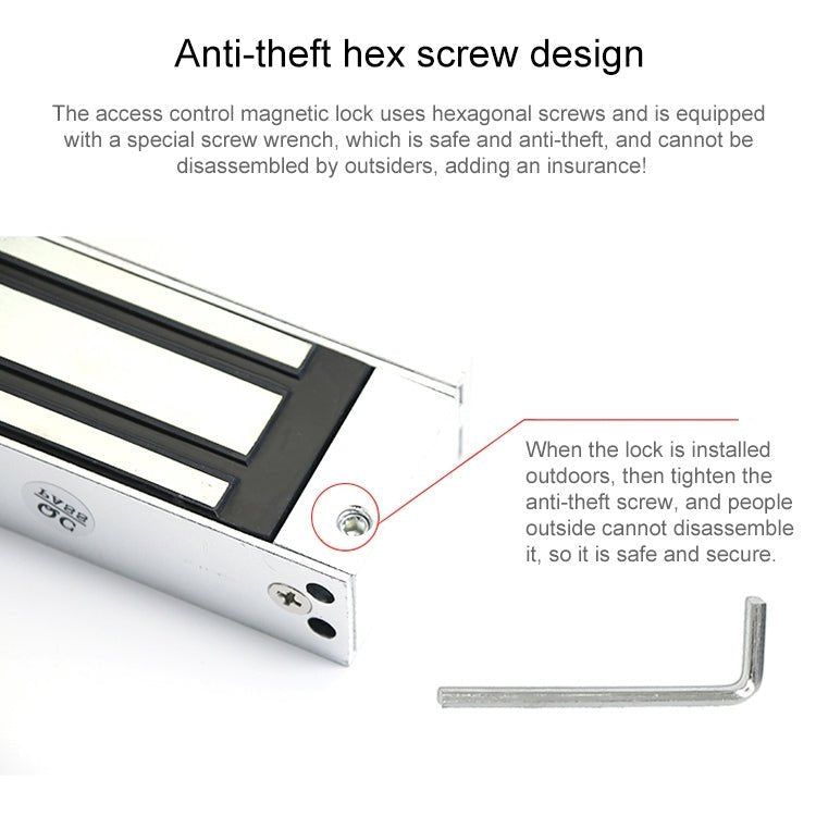 YH-280 Single Door Magnetic Lock With LED (600Lbs) - Eurekaonline