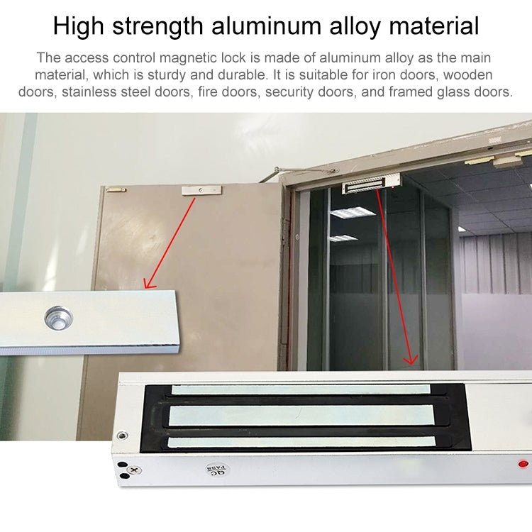 YH-280 Single Door Magnetic Lock With LED (600Lbs) - Eurekaonline