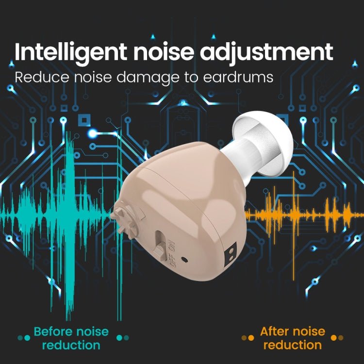 Z-12 Rechargeable In-Ear Sound Amplifier Hearing Aid with USB Cradle Charger - Eurekaonline