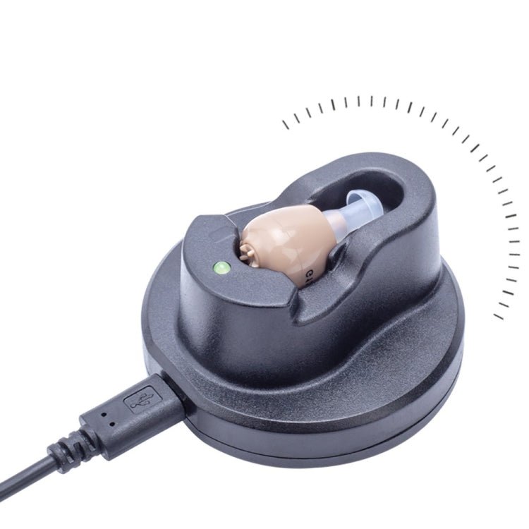 Z-12 Rechargeable In-Ear Sound Amplifier Hearing Aid with USB Cradle Charger - Eurekaonline