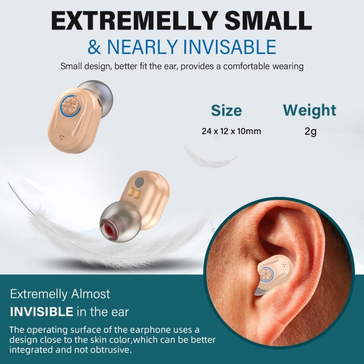 Z-127C TWS Charging Hearing Aid Sound Amplifier Auxiliary Listener(Red Blue) - Eurekaonline