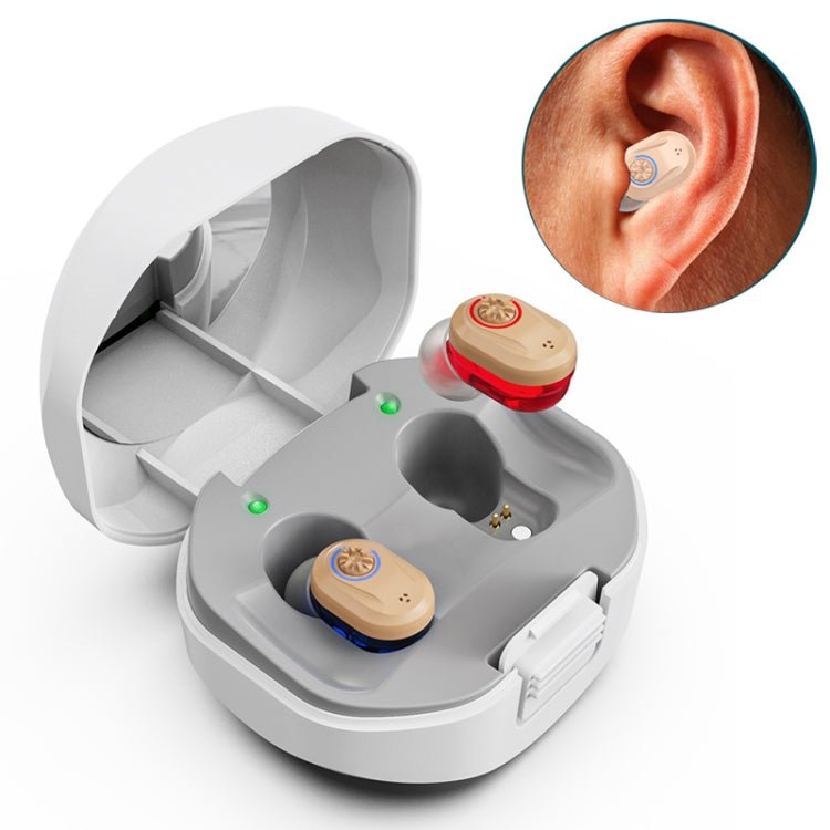 Z-127C TWS Charging Hearing Aid Sound Amplifier Auxiliary Listener(Red Blue) - Eurekaonline