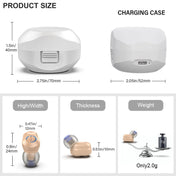 Z-127C TWS Charging Hearing Aid Sound Amplifier Auxiliary Listener(Red Blue) - Eurekaonline