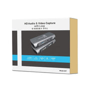 Z27 HDM Female + Mic to HDM Female USB 2.0 Video Audio Capture Box(Dark Gray) - Eurekaonline
