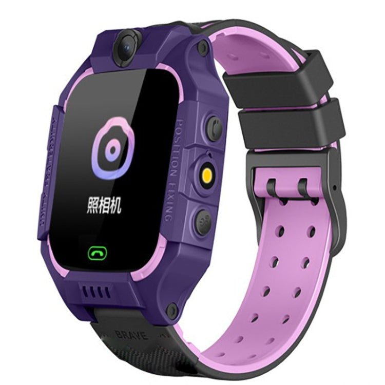 Z6 Children Phone Watch Smart Positioning Full Touch Screen Student Watch(Purple) - Eurekaonline