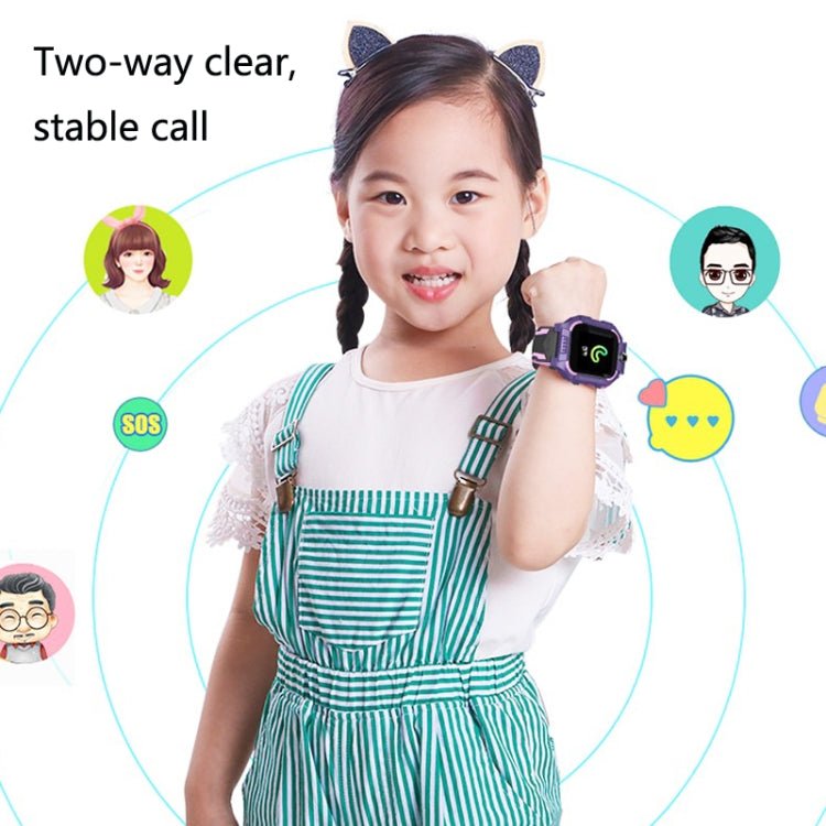 Z6 Children Phone Watch Smart Positioning Full Touch Screen Student Watch(Purple) - Eurekaonline