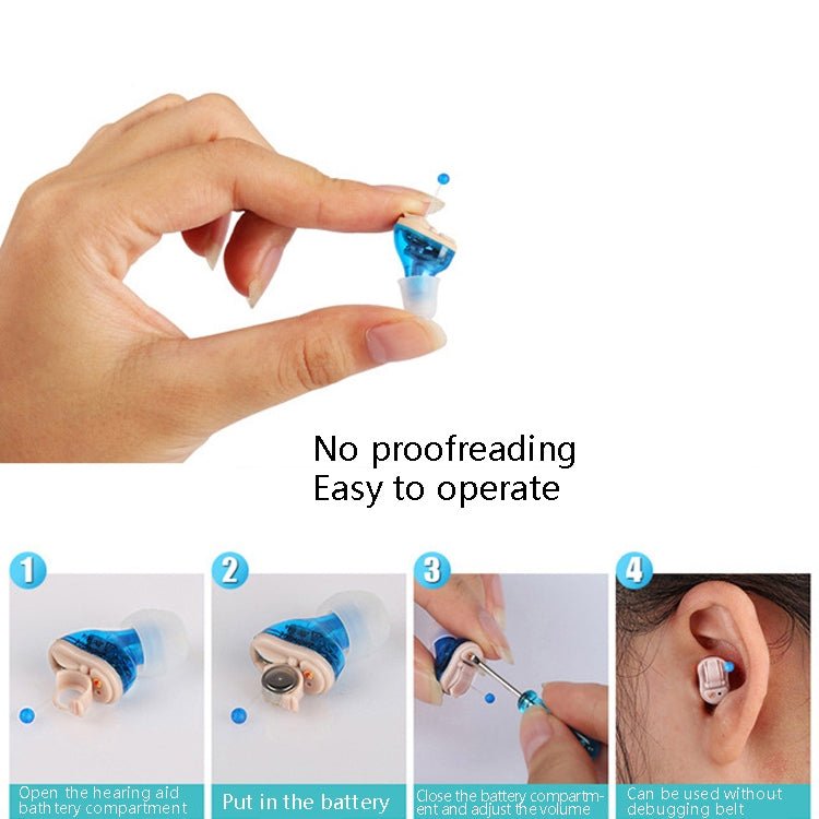 ZDC-901A Hearing Aid Sound Amplifier Digital Smart Denoising Hearing Aid(Blue) - Eurekaonline