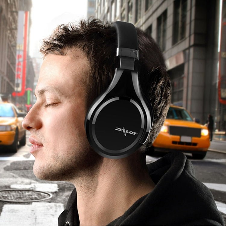 ZEALOT B21 Stereo Wired Wireless Bluetooth 4.0 Subwoofer Headset with 3.5mm Universal Audio Cable Jack & HD Microphone, For Mobile Phones & Tablets & Laptops(Black) - Eurekaonline